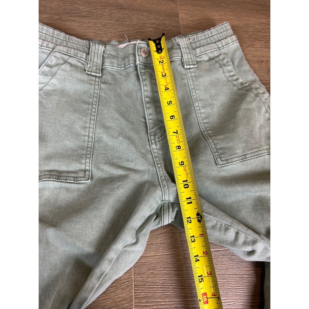 Vervet Los Angeles Sage Green Cargo Pants Straight Leg Stretch V3376AGS Size 31 - Picture 9 of 13